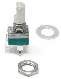 2 x 13mm 6-Gang A10K 10K Audio Taper Potentiometer w Switch 15mm Knurled Shaft